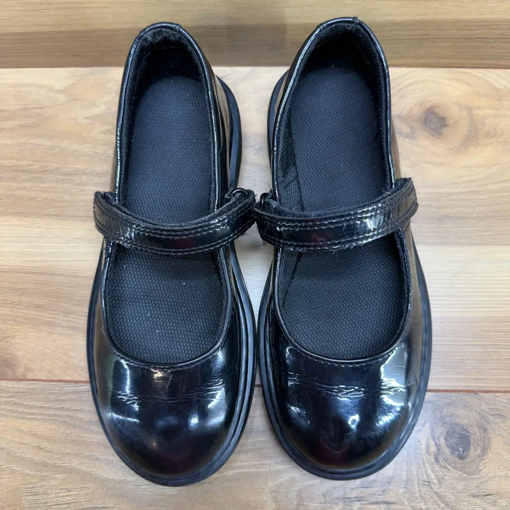 Dr Martens Maccy Mary Janes Girls Size 2 Black Patent Leather Flats‎